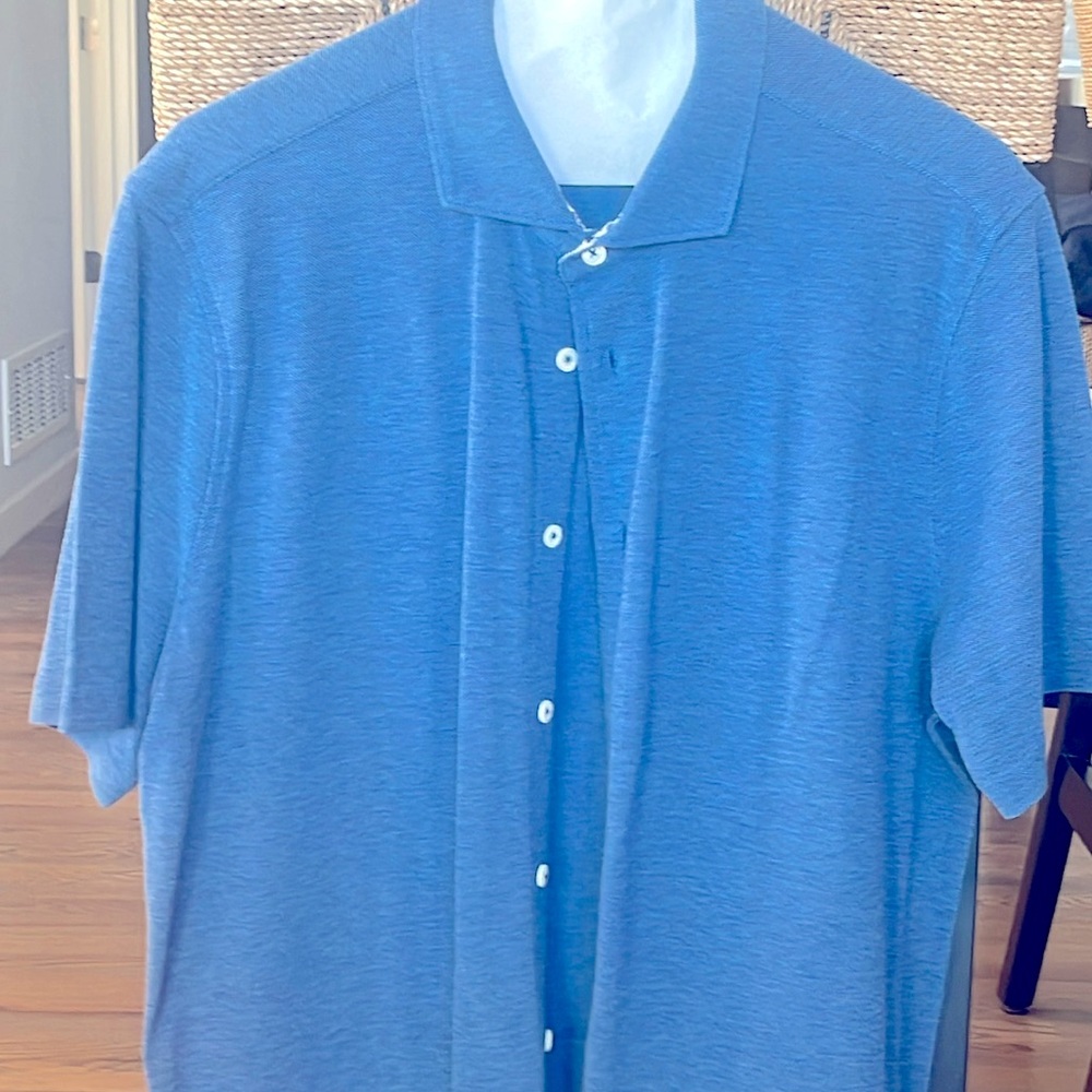 Bugatchi Short-Sleeved Casual Shirt